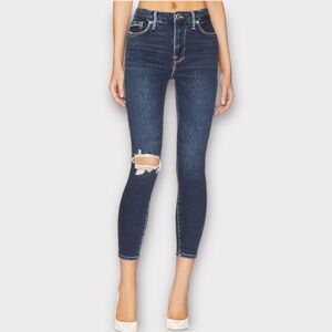 Good American Women's Skinny Jeans - Dark Blue
